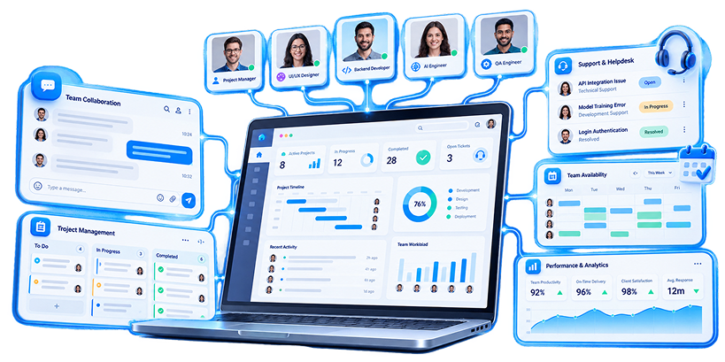 Digital solutions on laptop